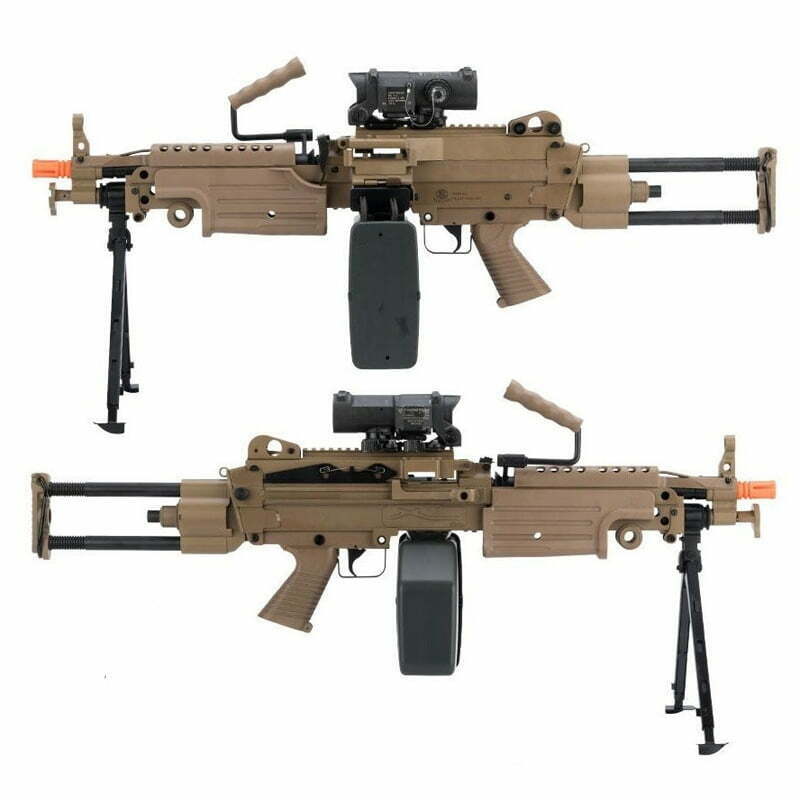 Metralhadora CYBERGUN HMG FN HERSTAL M249 PARA Tan