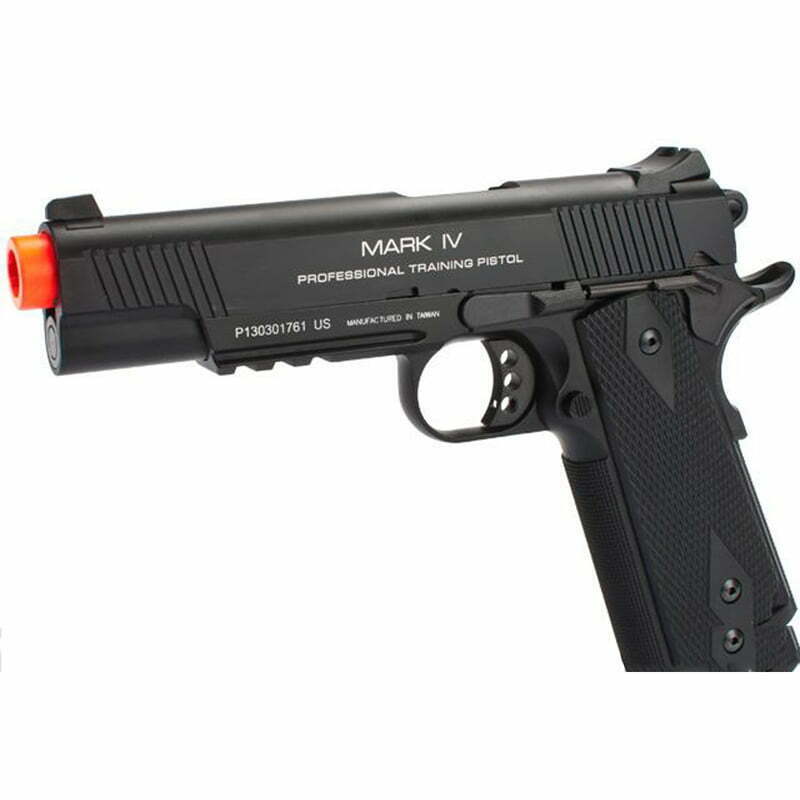 Pistola KWA 1911 MARK IV PTP GBB Full Metal Preta