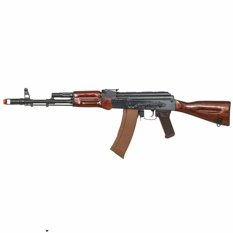Rifle E&L Spartan AK74 N AEG Full Metal Preta / Madeira